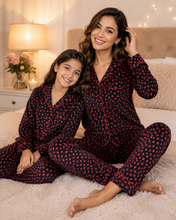 Load image into Gallery viewer, Heart winter Pj (Small & 8-9 Year)