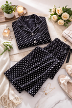 Load image into Gallery viewer, White Polka velvet Pj
