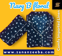 Load image into Gallery viewer, Navy B Floral (updated on daraz)
