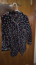 Load and play video in Gallery viewer, Black Polka PJ (Adults &amp; Kids Matching suits)
