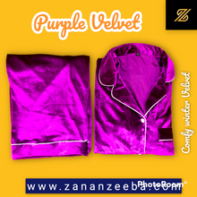 Load image into Gallery viewer, Purple winter velvet Pj
