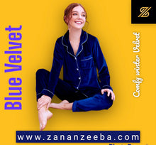 Load image into Gallery viewer, Blue velvet PJ
